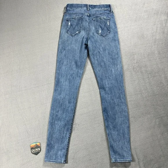 Mother Jeans Womens 25 Blue High Waisted Looker Skinny Distressed Medium Wash - Picture 2 of 11